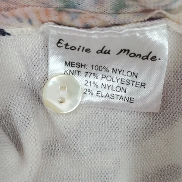 Etoile du Monde Sequins Beads cardigan sweater buttons up size 4 multicolor New - Picture 7 of 9